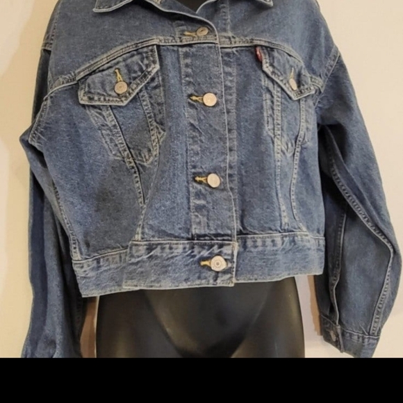 Levi's Trucker cropped relaxed Jacket Size Small nwt $89.50 - Picture 4 of 10